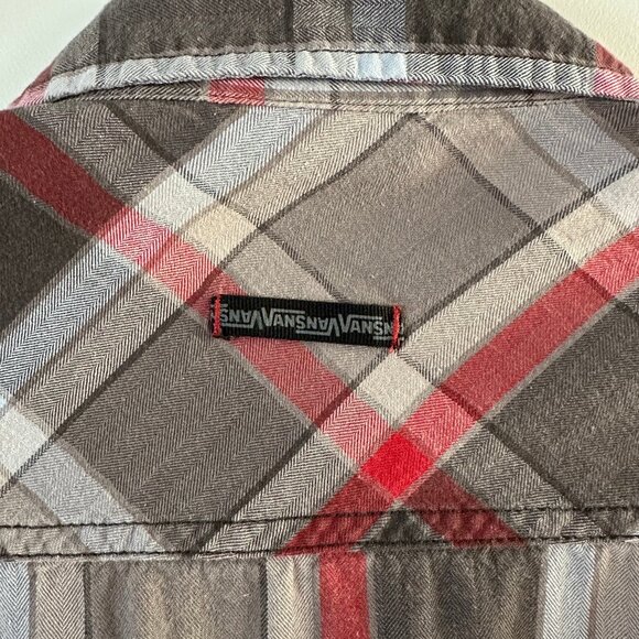 Vintage Vans Plaid Button-Up Shirt | Early 2000s Y2K Skate Style - Picture 5 of 6